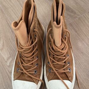 Converse Brown High-Tops with White Accents